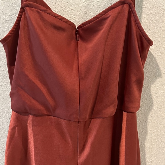 BHLDN Anthropology Rust Spaghetti Strap Midi Dress - Picture 8 of 10